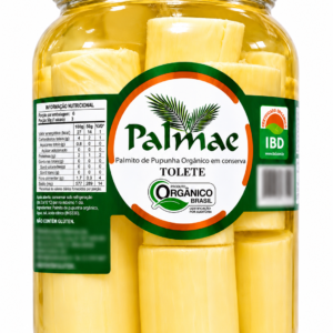 Palmito Pupunha Inteiro Orgânico 3kg — 1,8kg Drenado