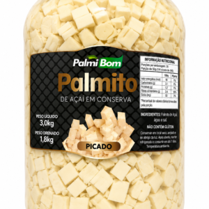 Palmito Açaí Picado 3kg — 1,8kg Drenado