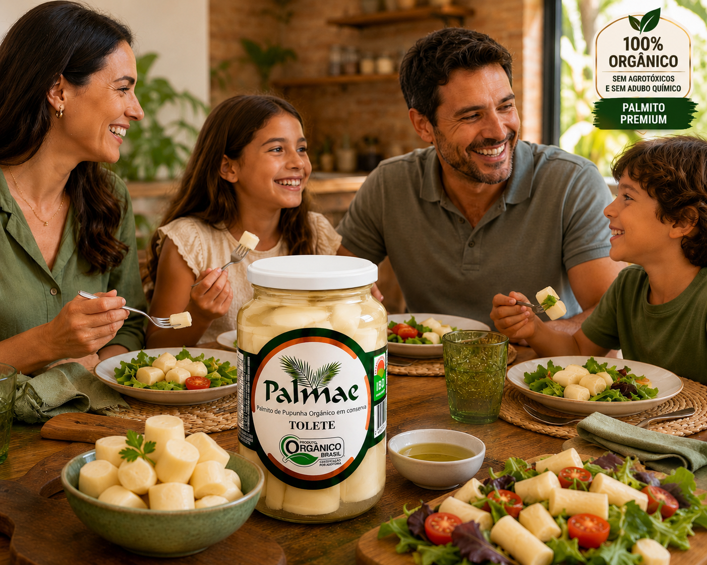 Kit com 3 Palmitos Pupunha Inteiro Orgânico — 550g cada - Imagem 3