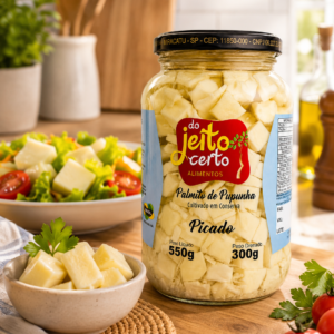 Palmito Pupunha Picado 550g - 300g Peso Drenado