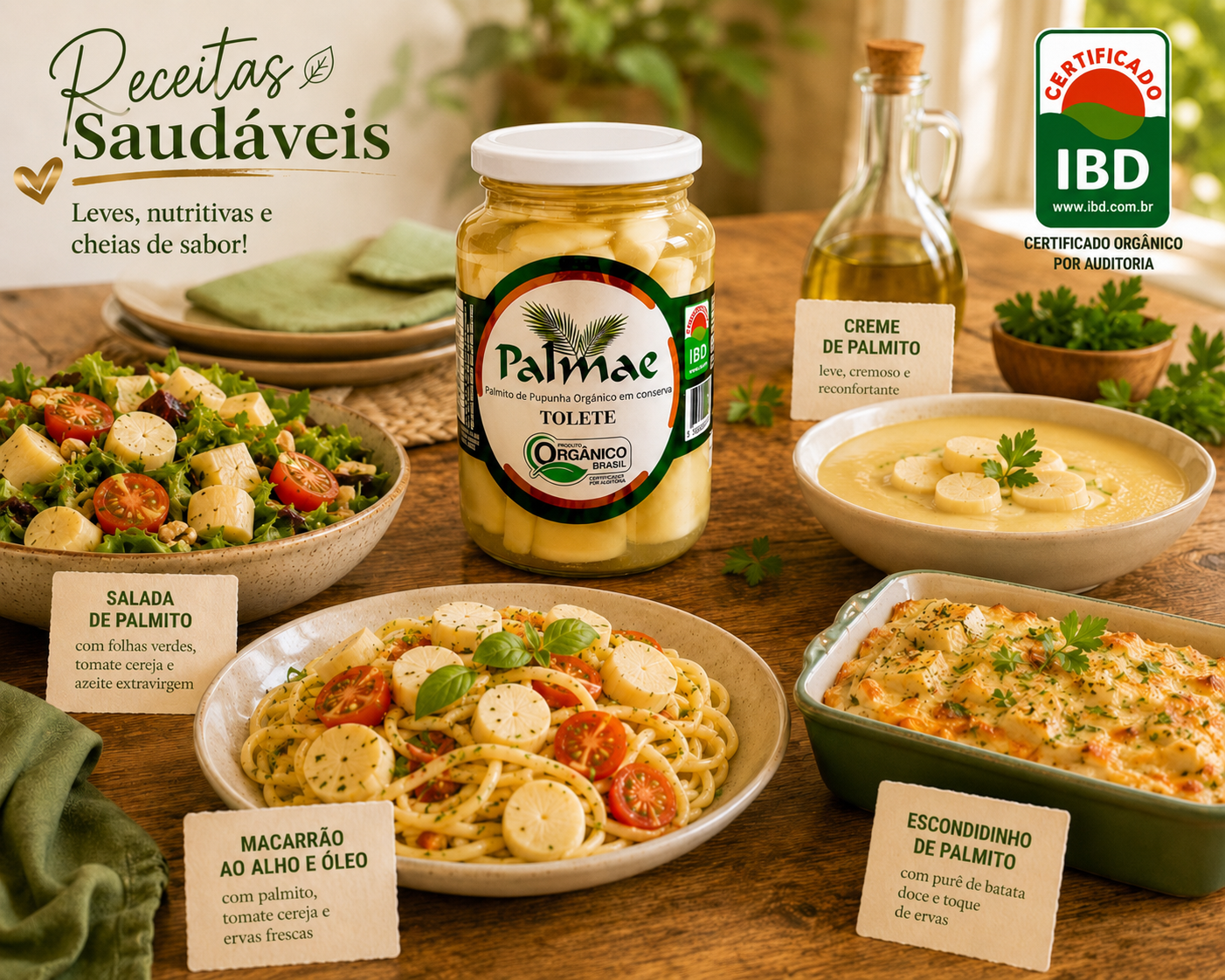 Kit com 3 Palmitos Pupunha Inteiro Orgânico — 550g cada - Imagem 4