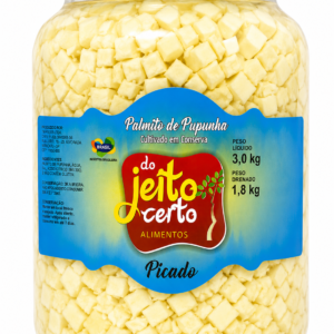 Palmito Pupunha Picado 3kg — 1,8kg Drenado